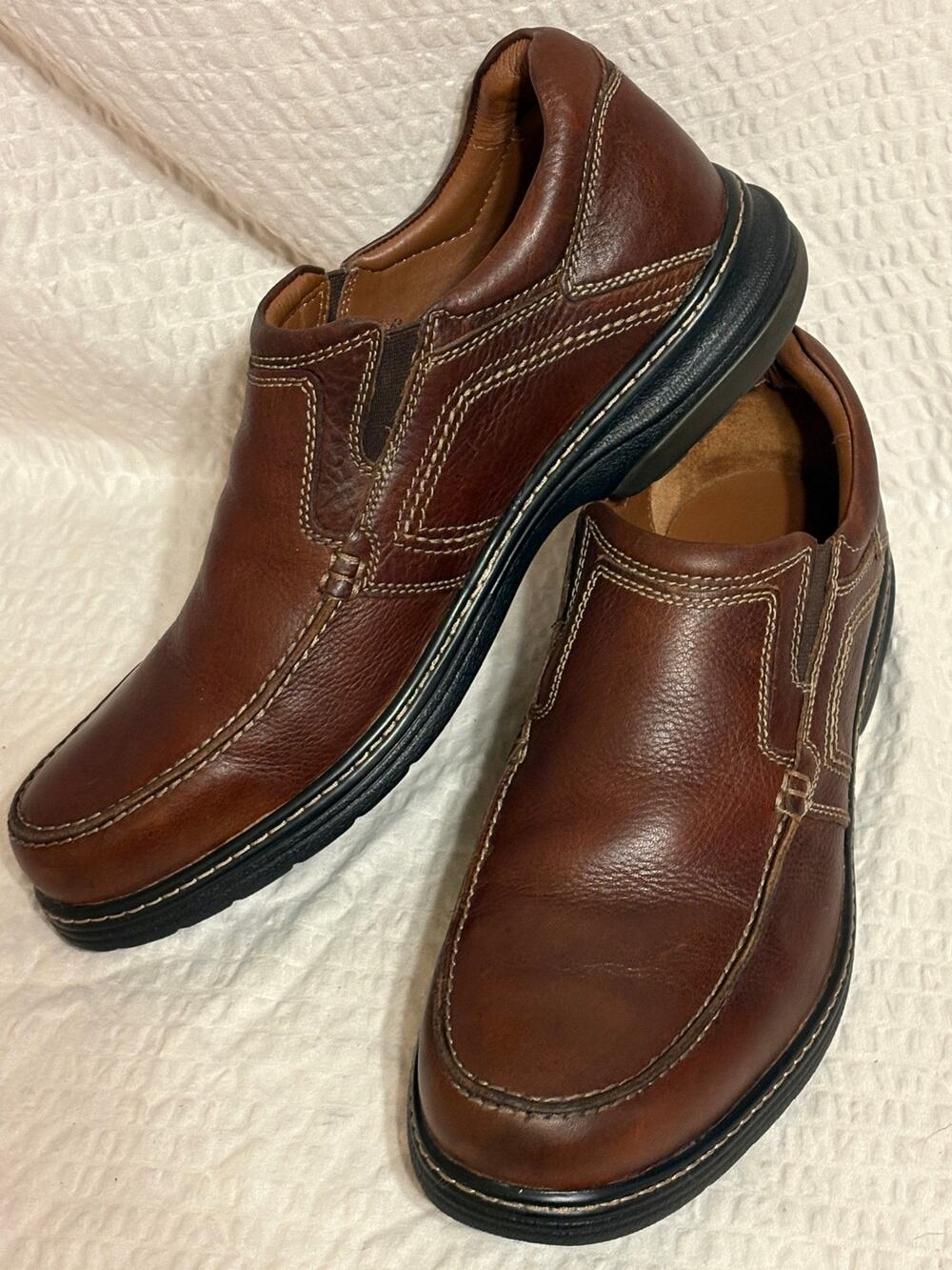 Johnston & Murphy Colvard Ven XC4 Mahogany Venetian Leather Men’s Size 10 Shoes